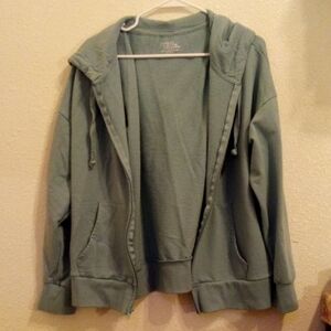 Time and Tru Soft Blue Zip-Up Hoodie